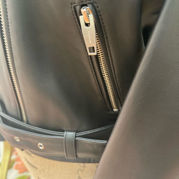 ❤️❤️❤️ The Kooples Worn Once Lambskin Leather Moto Jacket Size M (2) - Picture 5 of 16